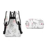 USB charging school backpack canvas 3 pcs setTassen
