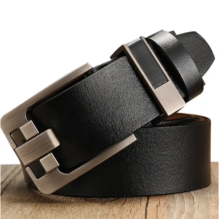 Ceinture en cuir véritable avec boucle