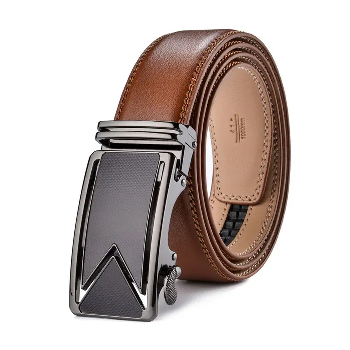 Genuine leather automatic buckle beltRiemen
