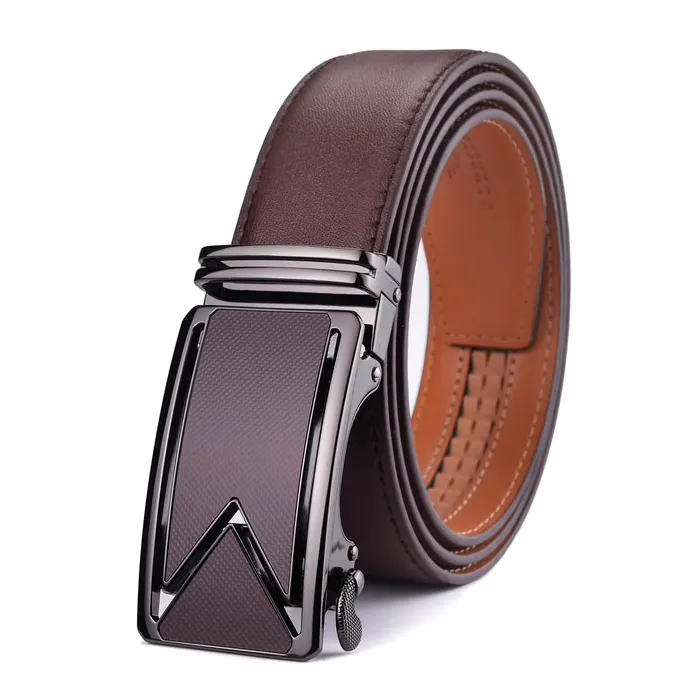 Genuine leather automatic buckle beltRiemen