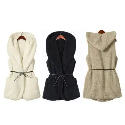Winter fur hooded vestJassen