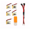 Eachine RC Quadcopter E010 E010C 3.7V 150MAH 45C upgrade batterij incl USB oplader set 5 stuksBatterijen