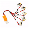 Eachine RC Quadcopter E010 E010C 3.7V 150MAH 45C upgrade batterij incl USB oplader set 5 stuksBatterijen