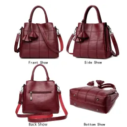 Genuine leather handtas schoudertasTassen