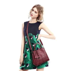 Genuine leather handtas schoudertasTassen