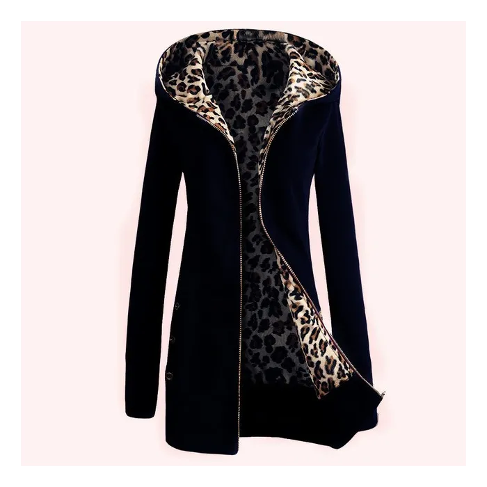 Leopard fleece hooded jacketJassen
