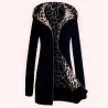 Leopard fleece hooded jacketJassen