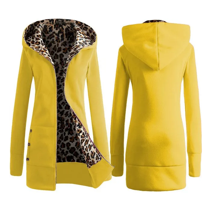 Leopard fleece hooded jacketJassen