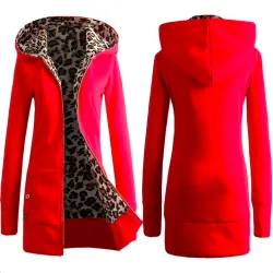 Leopard fleece hooded jacketJassen