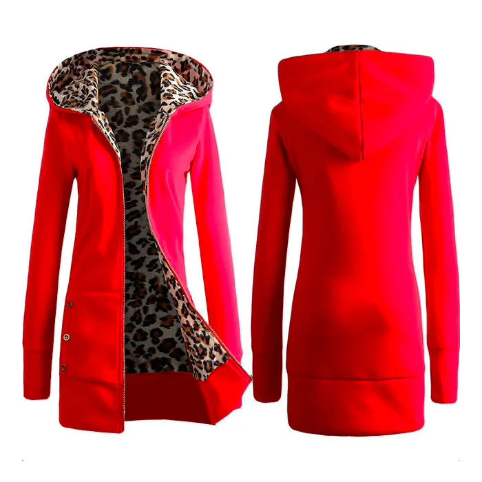 Leopard fleece hooded jacketJassen