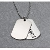 EQUALITY double couche pendentif collier unisexe