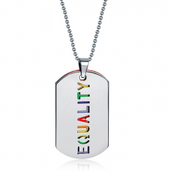 EQUALITY double couche pendentif collier unisexe