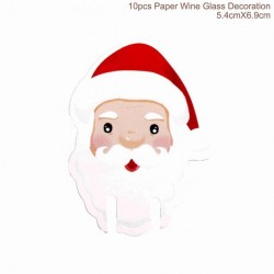 Christmas wine glass paper decoration 10 pcsKerstmis