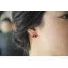 Boucles d'oreilles cerises rouges