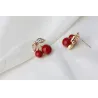 Boucles d'oreilles cerises rouges