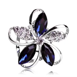 Broche fleur de cristal