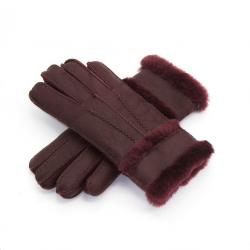 Genuine leather & cashmere & fur warm glovesHandschoenen