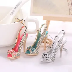 Chaussure de talon haute en cristal - porte-clés
