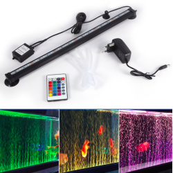 Aquarium / réservoir de poisson - lampe à bulle d'air - RGB - télécommande - lumière LED bar