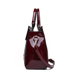 Elegante glanzende lederen tas set van 3 stuksSets