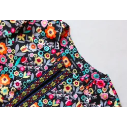 Floral design multicolor elegant short jacketJassen