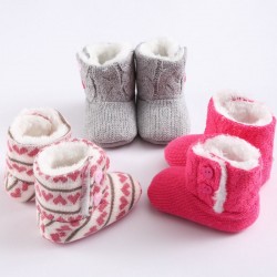 Nouveau-né - bébé bottes tricotées chaudes - chaussures