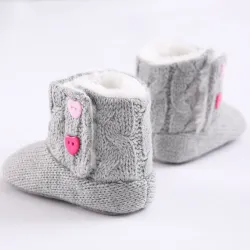 Nouveau-né - bébé bottes tricotées chaudes - chaussures