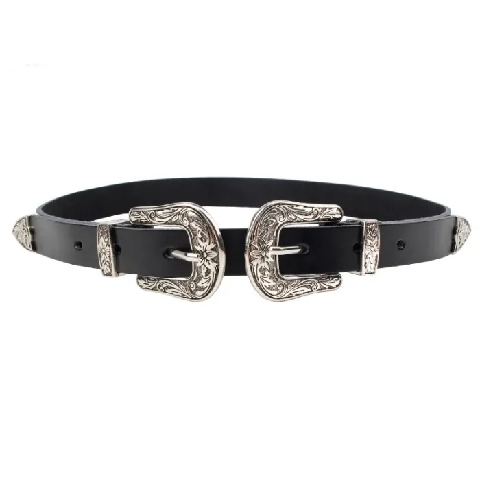 Double boucle en cuir