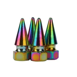 Bouchons de vanne de pneu en aluminium Neon 4 pcs