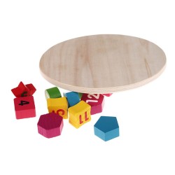 Houten puzzelklok met 12 cijfers speelgoedHouten
