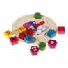 Houten puzzelklok met 12 cijfers speelgoedHouten