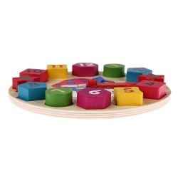 Horloge de puzzle en bois avec 12 numéros - jouet