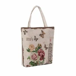 Canvas tas met bloemenprintTassen