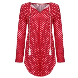 Mini polka dot dress with long sleeveJurken