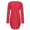 Mini polka dot dress with long sleeveJurken