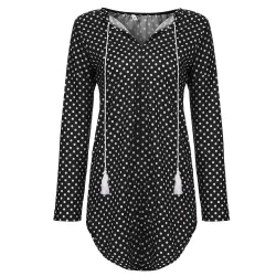 Mini polka dot dress with long sleeveJurken