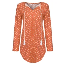 Mini polka dot dress with long sleeveDresses