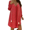 Mini polka dot dress with long sleeveJurken