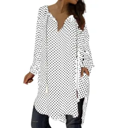 Mini polka dot dress with long sleeveDresses
