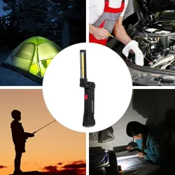 Torche LED COB - rechargeable USB - avec crochet suspendu