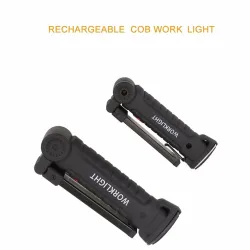 Torche LED COB - rechargeable USB - avec crochet suspendu