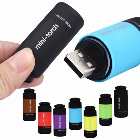 Mini 0.3W USB LED-zaklamp met sleutelhangerZaklampen