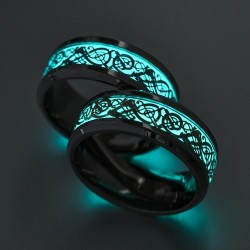 Glowing in the dark fluorescent ring - unisexe