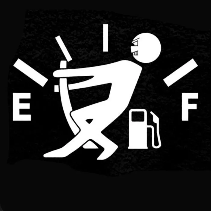 Gas - brandstof - vinyl cartoon auto stickerStickers