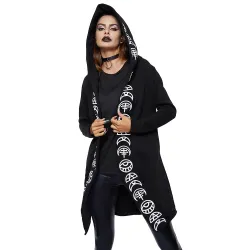 Gothic & Punk stijl - lange sweatshirt - losse hoodie - katoenPlus