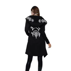 Gothic & Punk stijl - lange sweatshirt - losse hoodie - katoenPlus