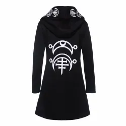 Gothic & Punk style - sweat-shirt longue - sweat à capuche lâche - coton