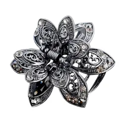 Fleur en cristal - clip cheveux