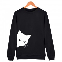 Cat pattern - sweater - loose sweatshirtHoodies & Truien
