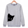 Cat pattern - sweater - loose sweatshirtHoodies & Truien